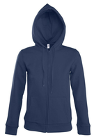 Заказать Толстовка женская на молнии с капюшоном Seven Women, темно-синяя